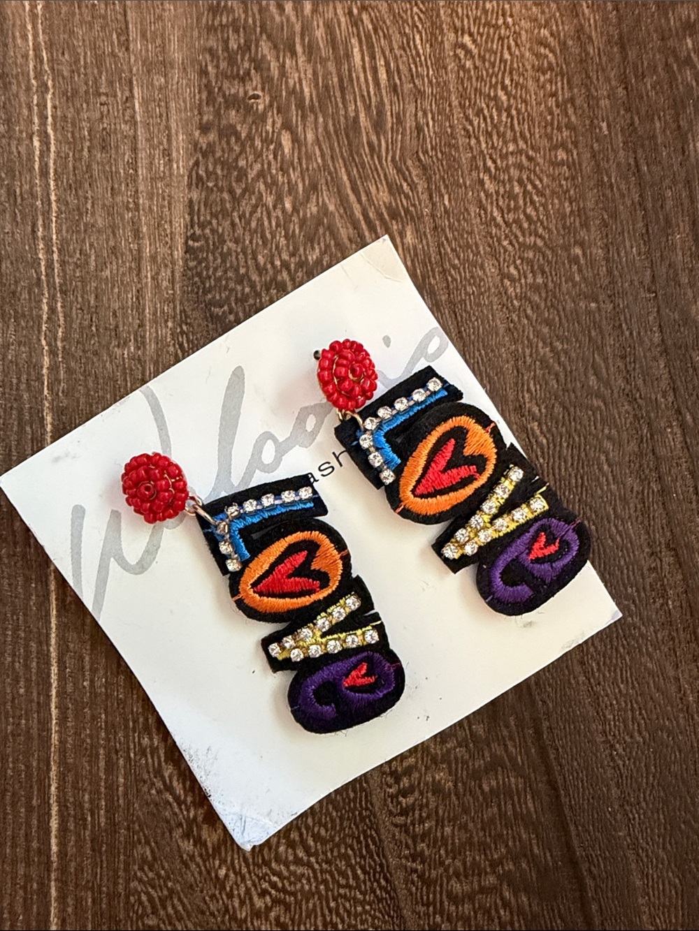 Bold LOVE Multicolor Drop Earrings